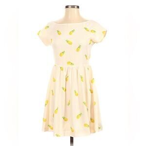 N Shimmery pineapple fit and flare dress, size 4 (UK 6)